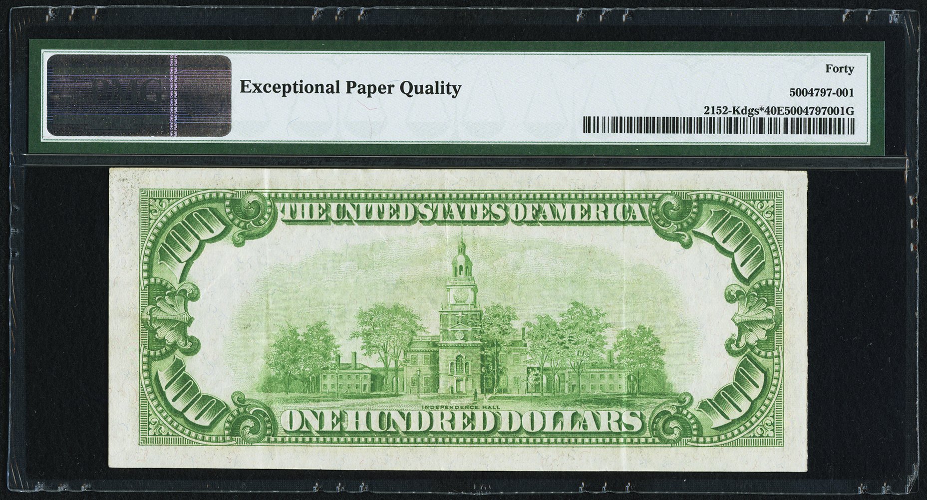 image for: Fr. 2152-K* $100 1934 Federal Reserve Note. PMG Extremely Fine 40 EPQ....