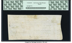 image for: Virginia September 1, 1775 £5 PCGS Extremely Fine 45....