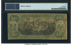 image for: Keithsburg, IL - $10 Original Fr. 414 The Farmers NB Ch. # 1805 PMG Very Good 10....