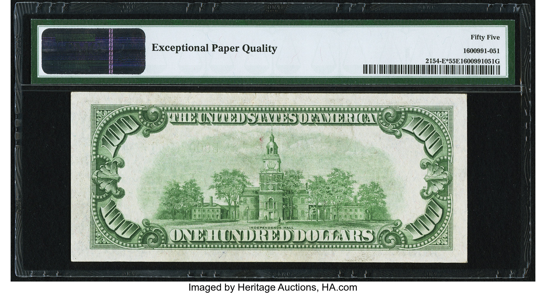 image for: Fr. 2154-E* $100 1934B Federal Reserve Note. PMG About Uncirculated 55 EPQ....