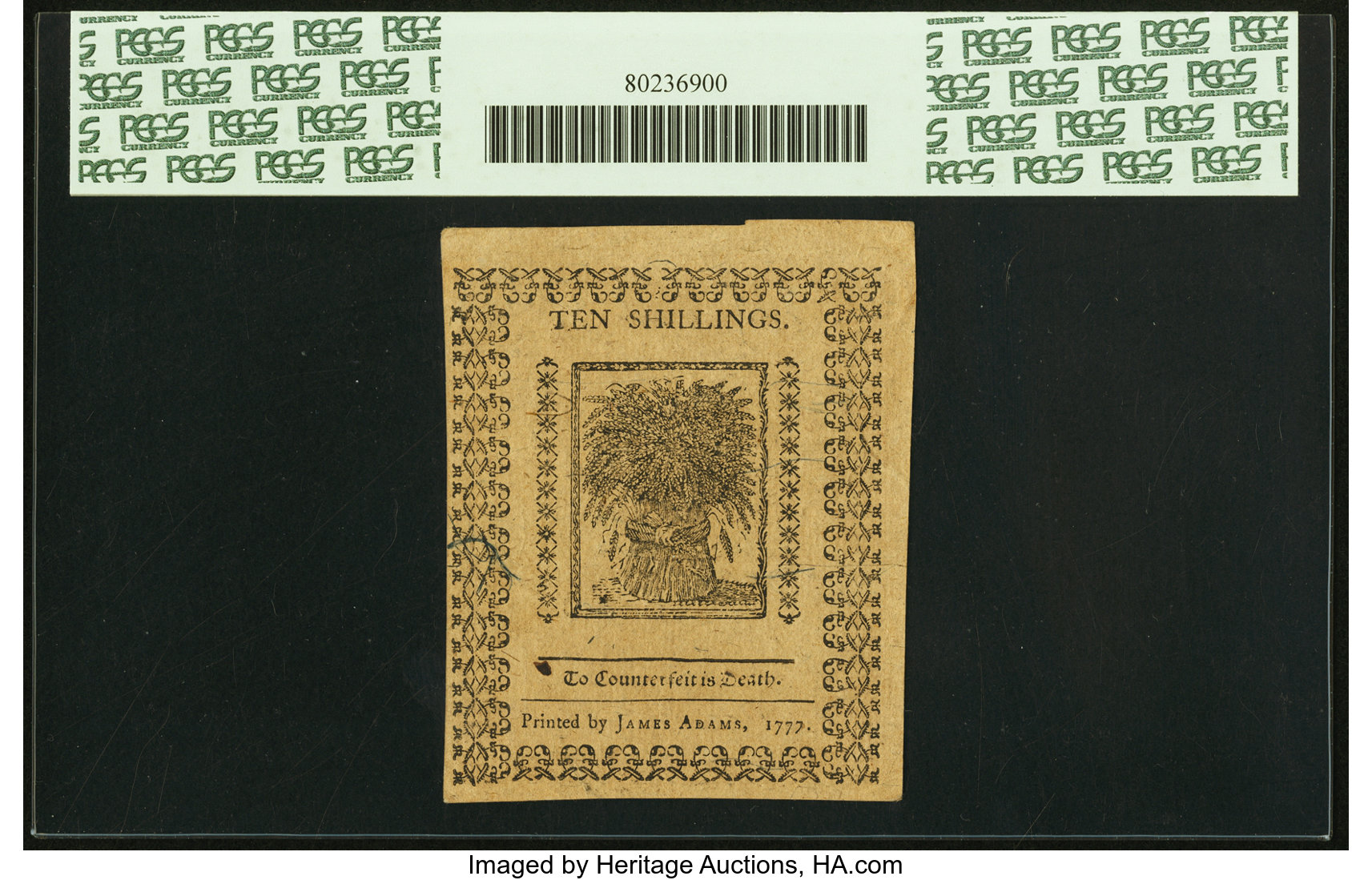 image for: Delaware May 1, 1777 10s PCGS Choice About New 58PPQ....