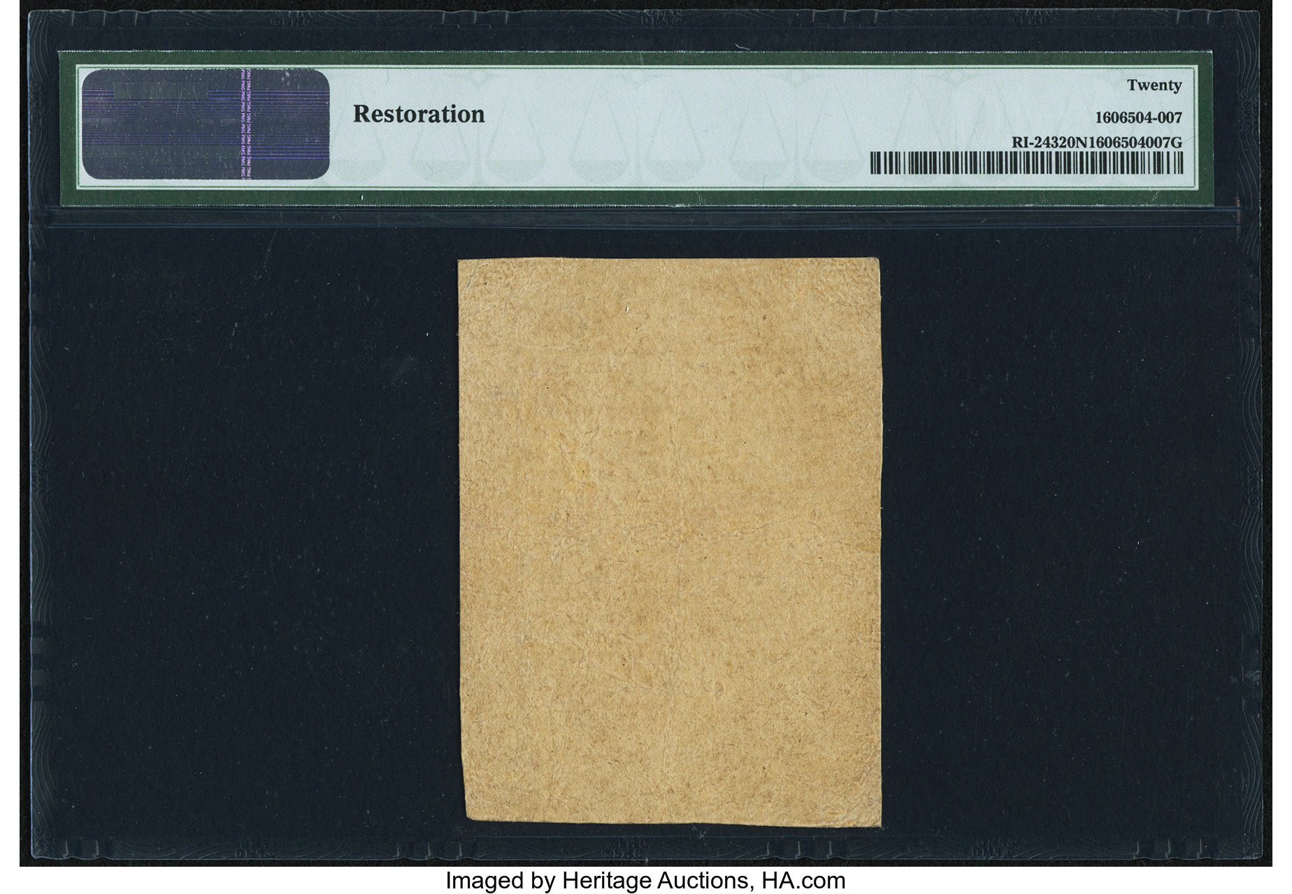 image for: Rhode Island September 5, 1776 $1/4 PMG Very Fine 20 Net....