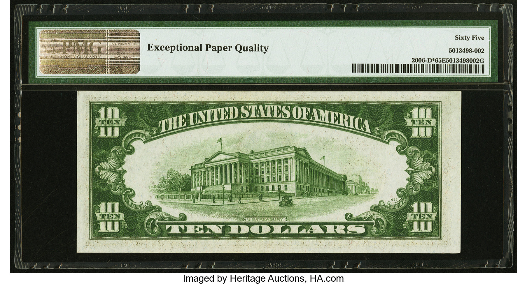 image for: Fr. 2006-D* $10 1934A Federal Reserve Note. PMG Gem Uncirculated 65 EPQ....