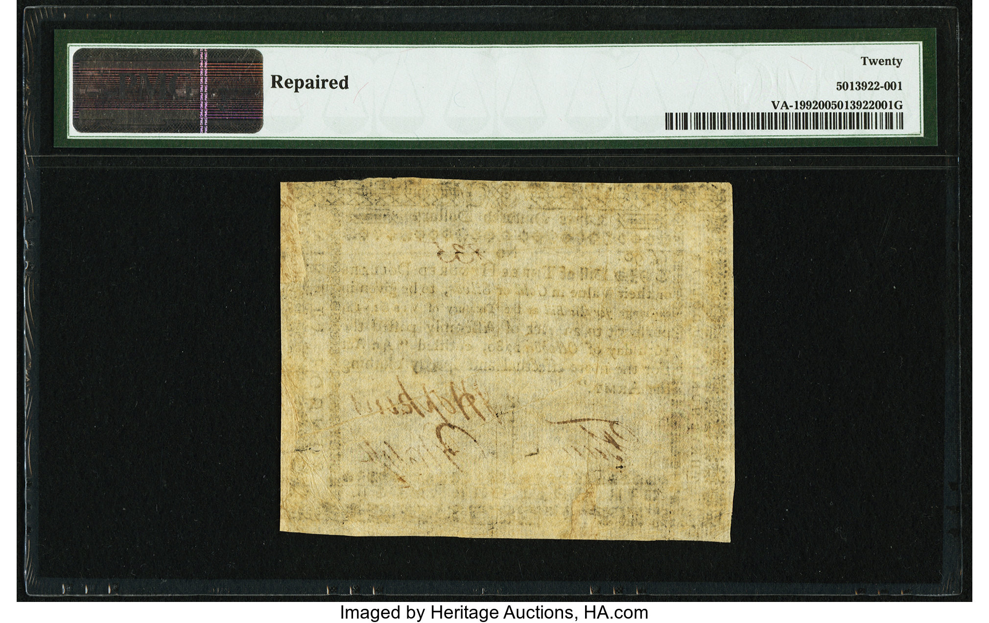 image for: Virginia October 16, 1780 (For Clothing the Army) $300 PMG Very Fine 20....