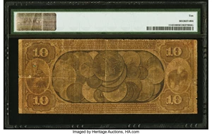 image for: San Francisco, CA - $10 1870 Fr. 1142 The First National Gold Bank Ch. # 1741 PMG Very Good 10....