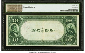 image for: Nyack, NY - $10 1882 Date Back Fr. 544 The Nyack National Bank Ch. # (E)2378 PMG Choice Very Fine 35....