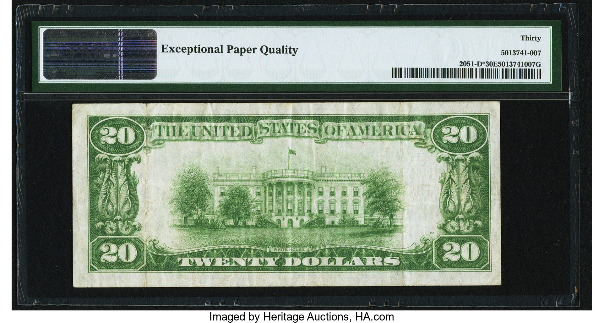 image for: Fr. 2051-D* $20 1928A Federal Reserve Note. PMG Very Fine 30 EPQ....
