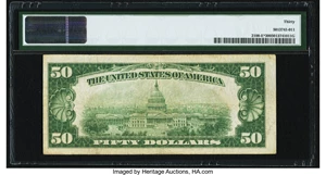 image for: Fr. 2100-E* $50 1928 Federal Reserve Note. PMG Very Fine 30....