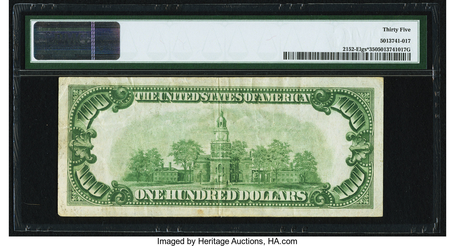 image for: Fr. 2152-E* $100 1934 Light Green Seal Federal Reserve Note. PMG Choice Very Fine 35....