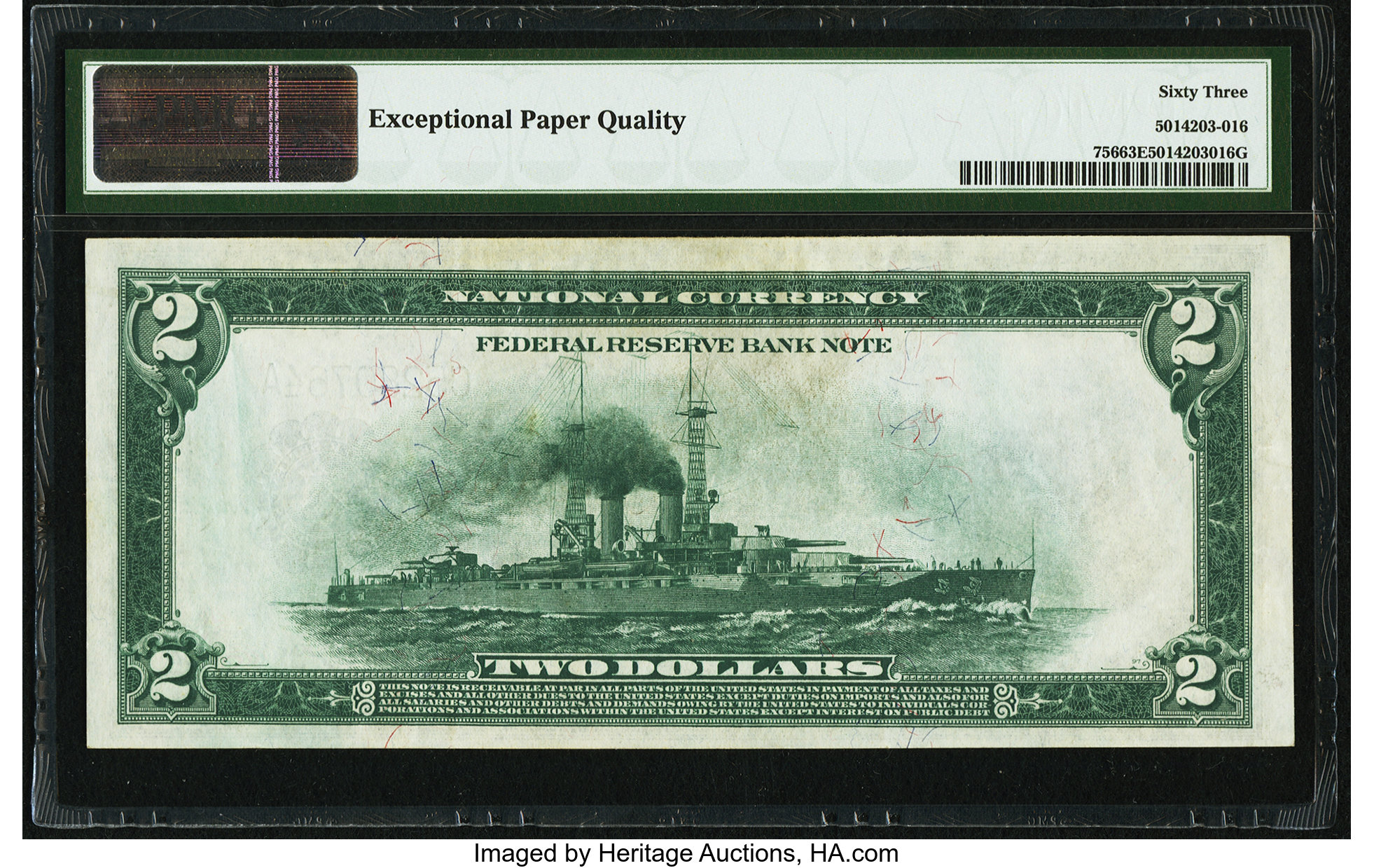 image for: Fr. 756 $2 1918 Federal Reserve Bank Note PMG Choice Uncirculated 63 EPQ....