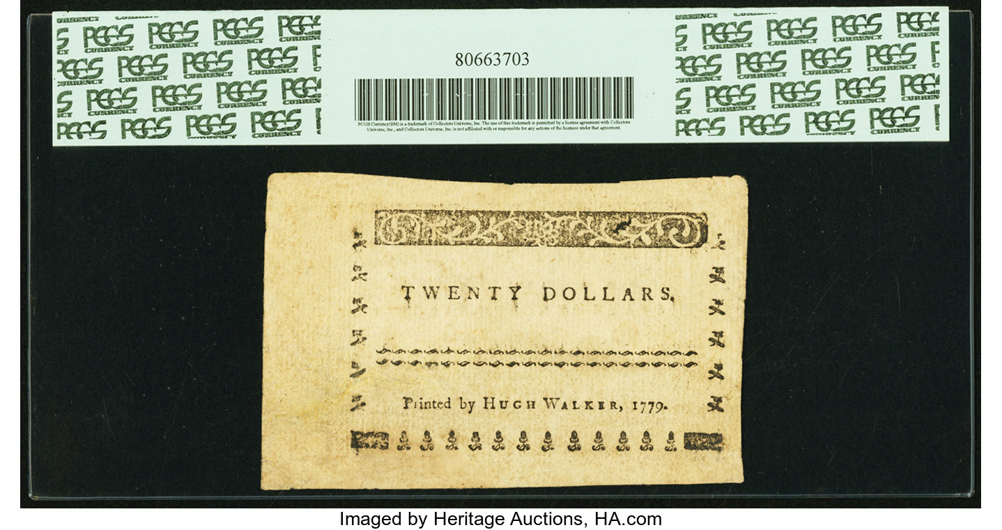 image for: North Carolina May 15, 1779 $20 Peace on Honorable Terms PCGS Apparent Choice About New 55....