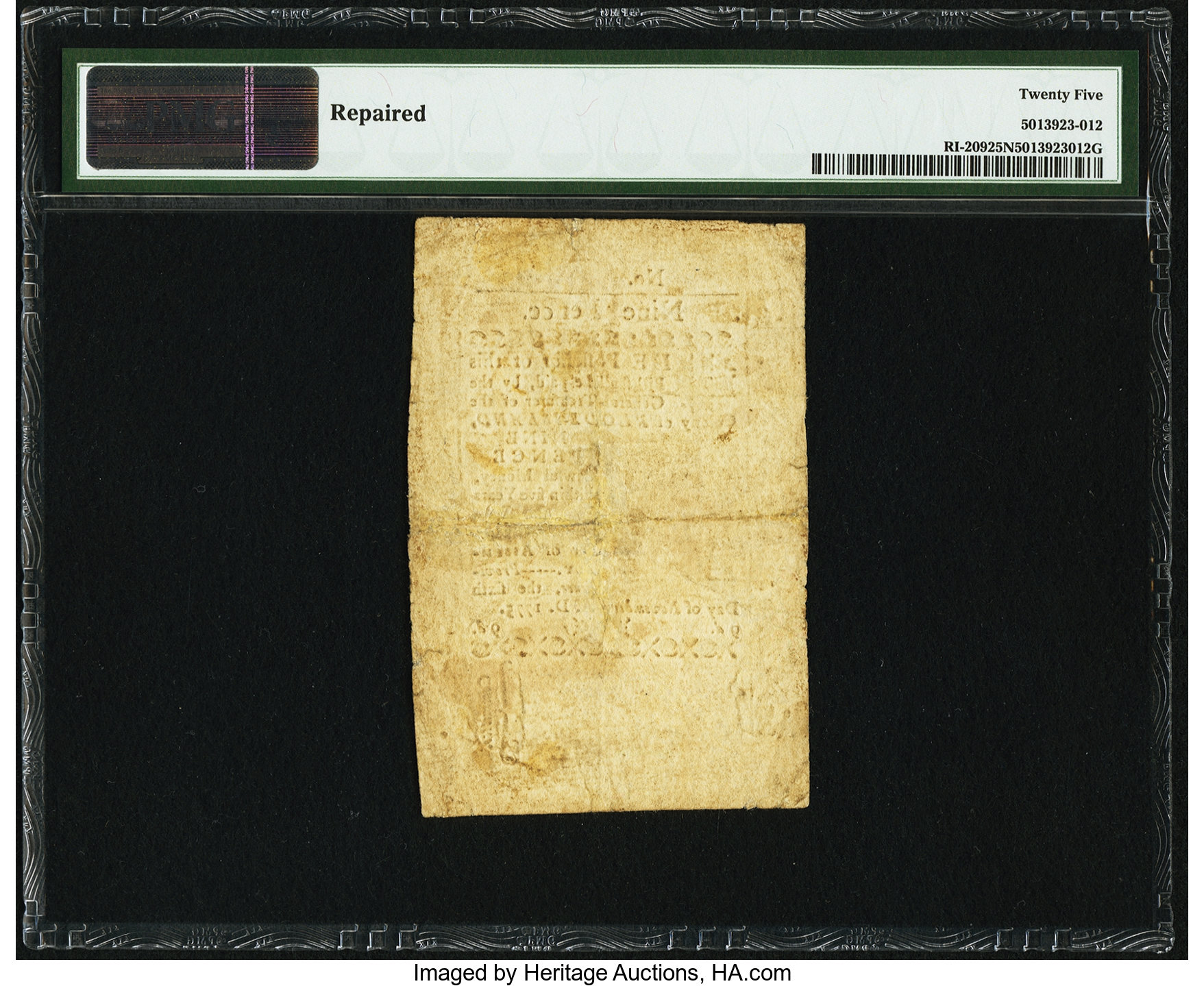 image for: Rhode Island November 6, 1775 9d PMG Very Fine 25 Net....