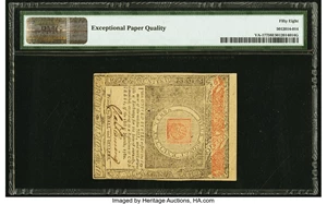 image for: Virginia May 1, 1780 $8 PMG Choice About Unc 58 EPQ....