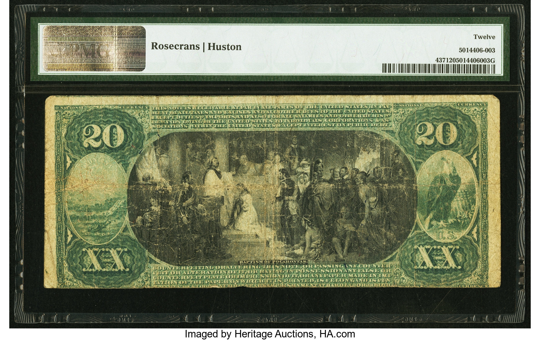 image for: Butte, MT - $20 1875 Fr. 437 The First National Bank Ch. # 2566 PMG Fine 12....