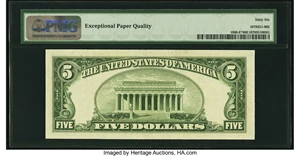 image for: Fr. 1960-E* $5 1934D Federal Reserve Note. PMG Gem Uncirculated 66 EPQ....