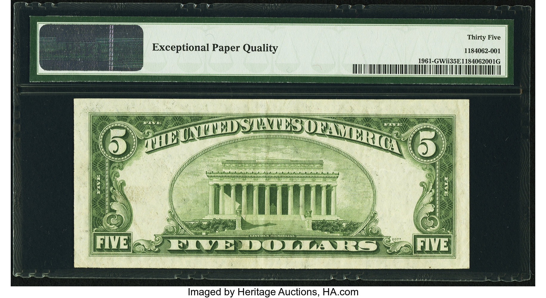 image for: Fr. 1961-G* $5 1950 Wide II Federal Reserve Note. PMG Choice Very Fine 35 EPQ....