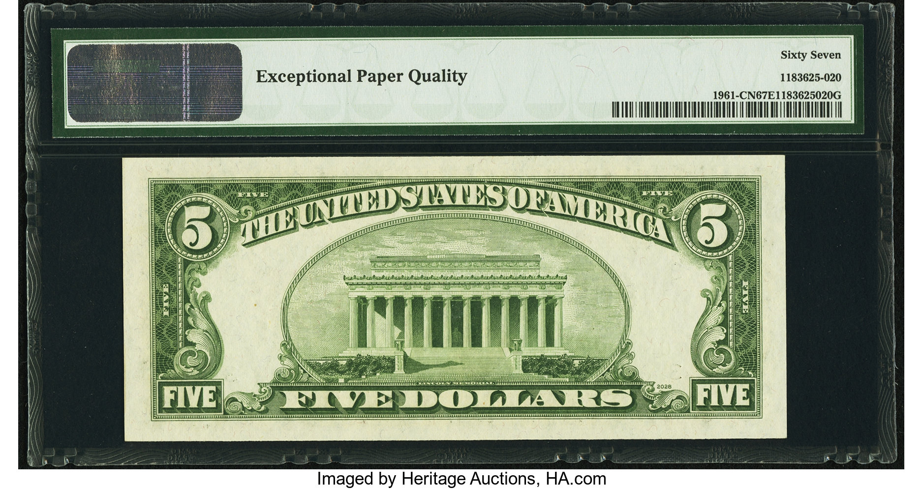 image for: Fr. 1961-C $5 1950 Narrow Federal Reserve Note. PMG Superb Gem Unc 67 EPQ....