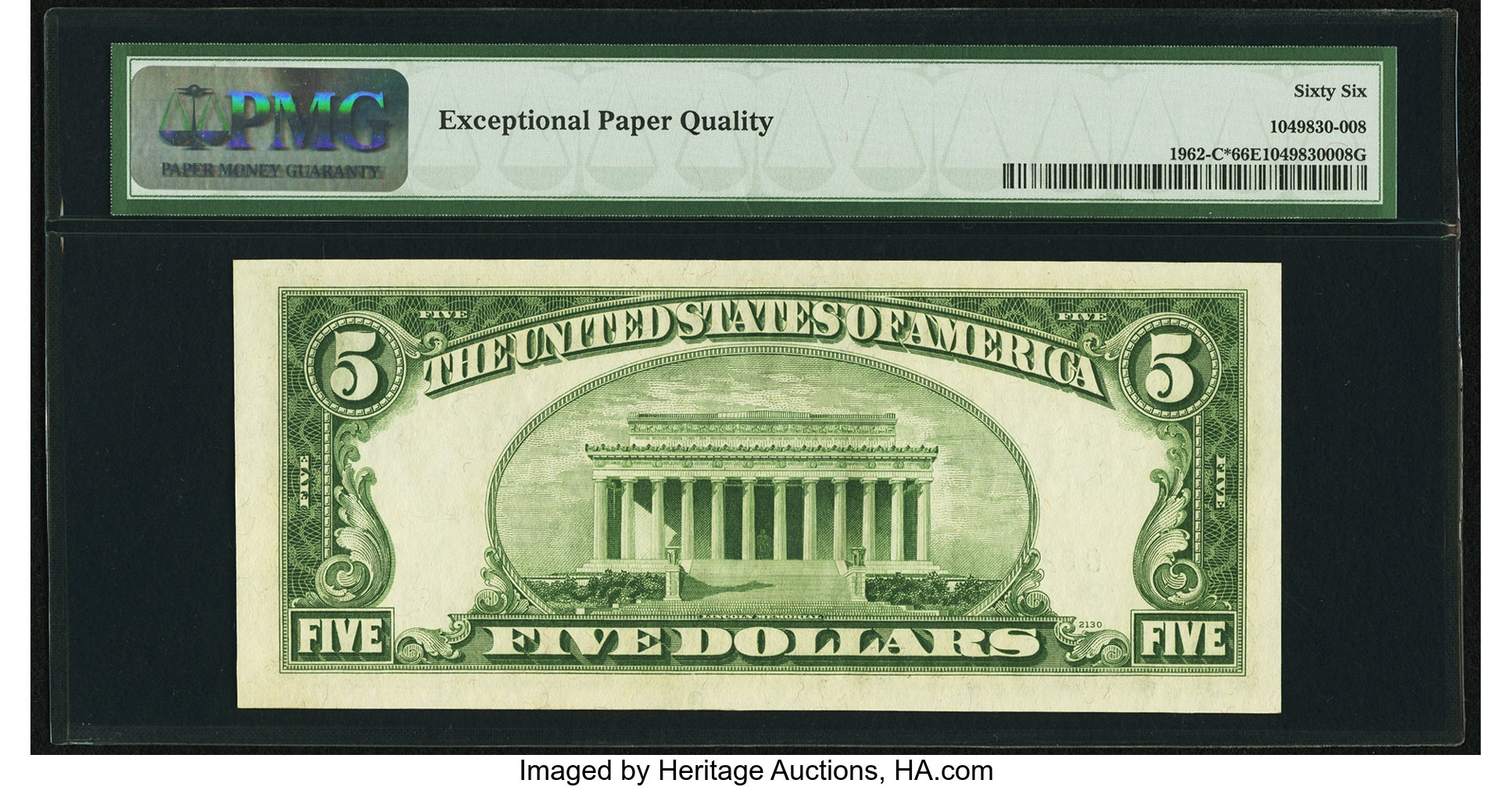 image for: Fr. 1962-C* $5 1950A Federal Reserve Note. PMG Gem Uncirculated 66 EPQ....
