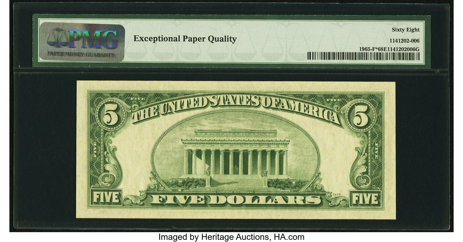 image for: Fr. 1965-F* $5 1950D Federal Reserve Note. PMG Superb Gem Unc 68 EPQ....