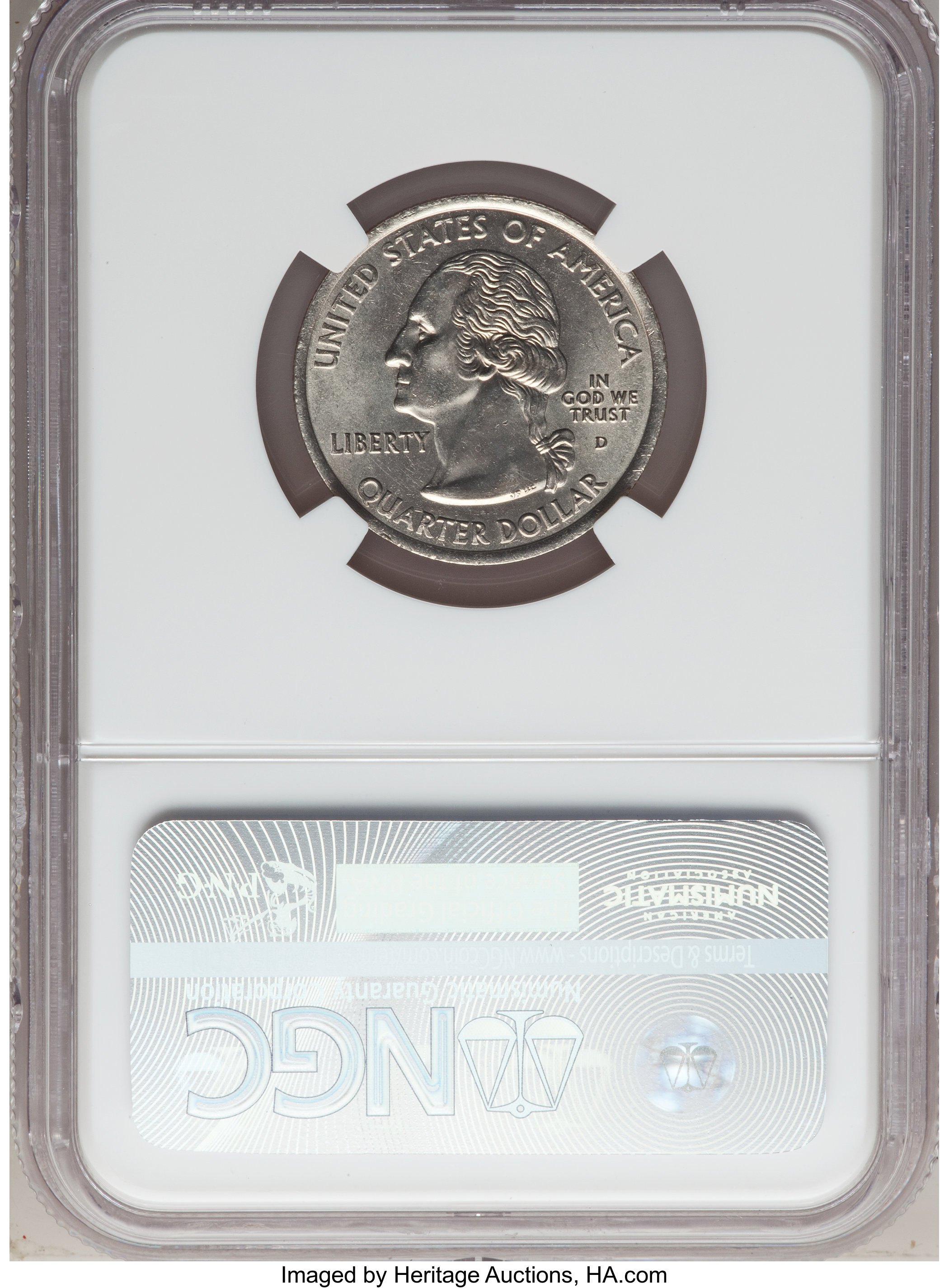 2001-D 25c Vermont MS