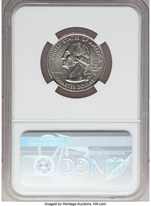 image for: 2004-D 25C Texas Statehood Quarter -- Missing Clad Layer on Reverse -- MS63 NGC. 4.7 Grams....