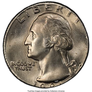 image for: 1981-P 25C Washington Quarter Dollar -- Struck on 5C Planchet -- MS65 PCGS....