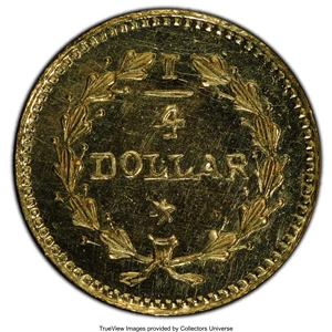 image for: Undated 25C Liberty Round 25 Cents, BG-222, R.2, MS64 PCGS. PCGS Population: (103/20 and 1/0+). NGC Census: (32/25 and 1/0+...