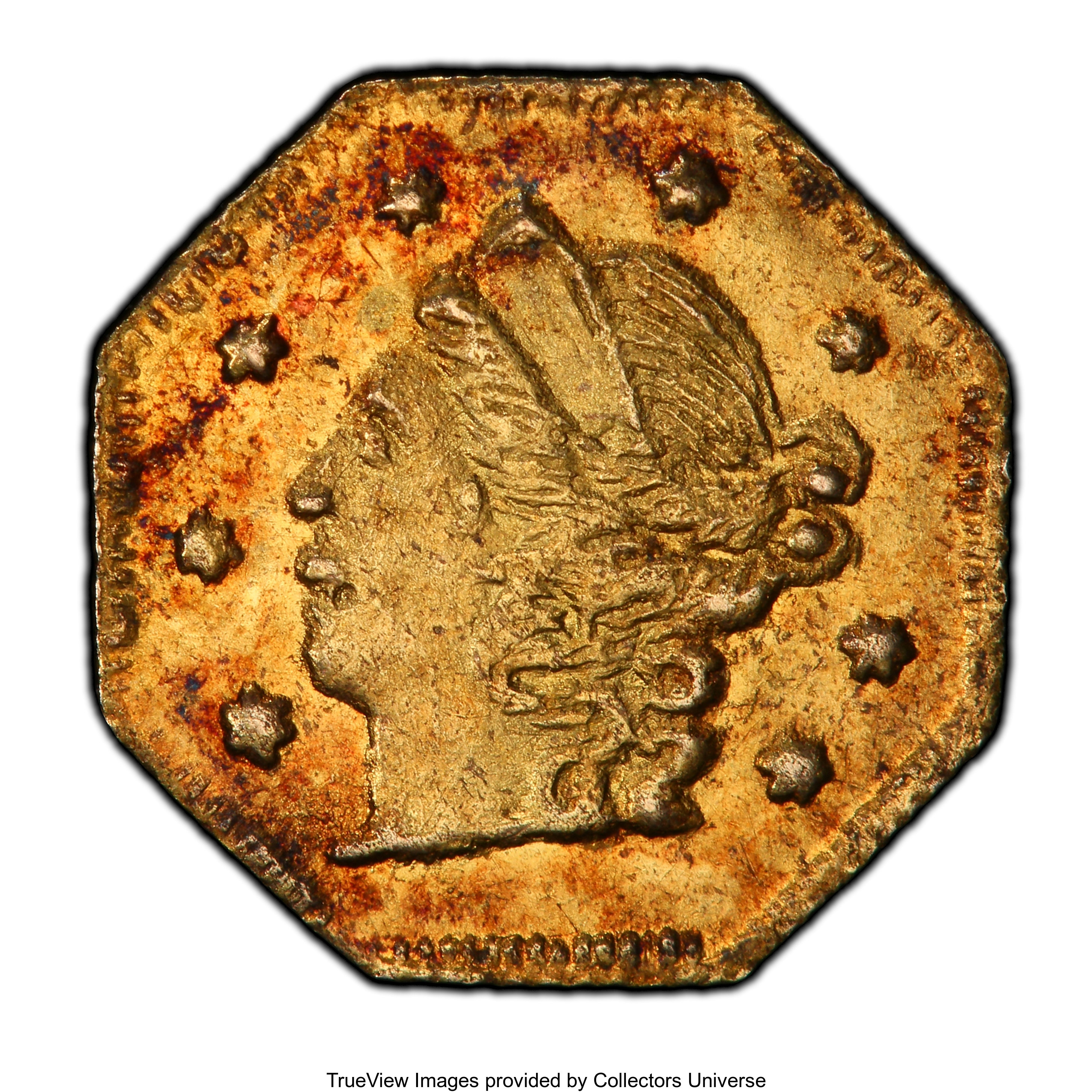 image for: 1859 25C Liberty Octagonal 25 Cents, BG-702, R.3, MS63 PCGS. Ex: Di Pierro Collection. PCGS Population: (44/96 and 0/1+). N...