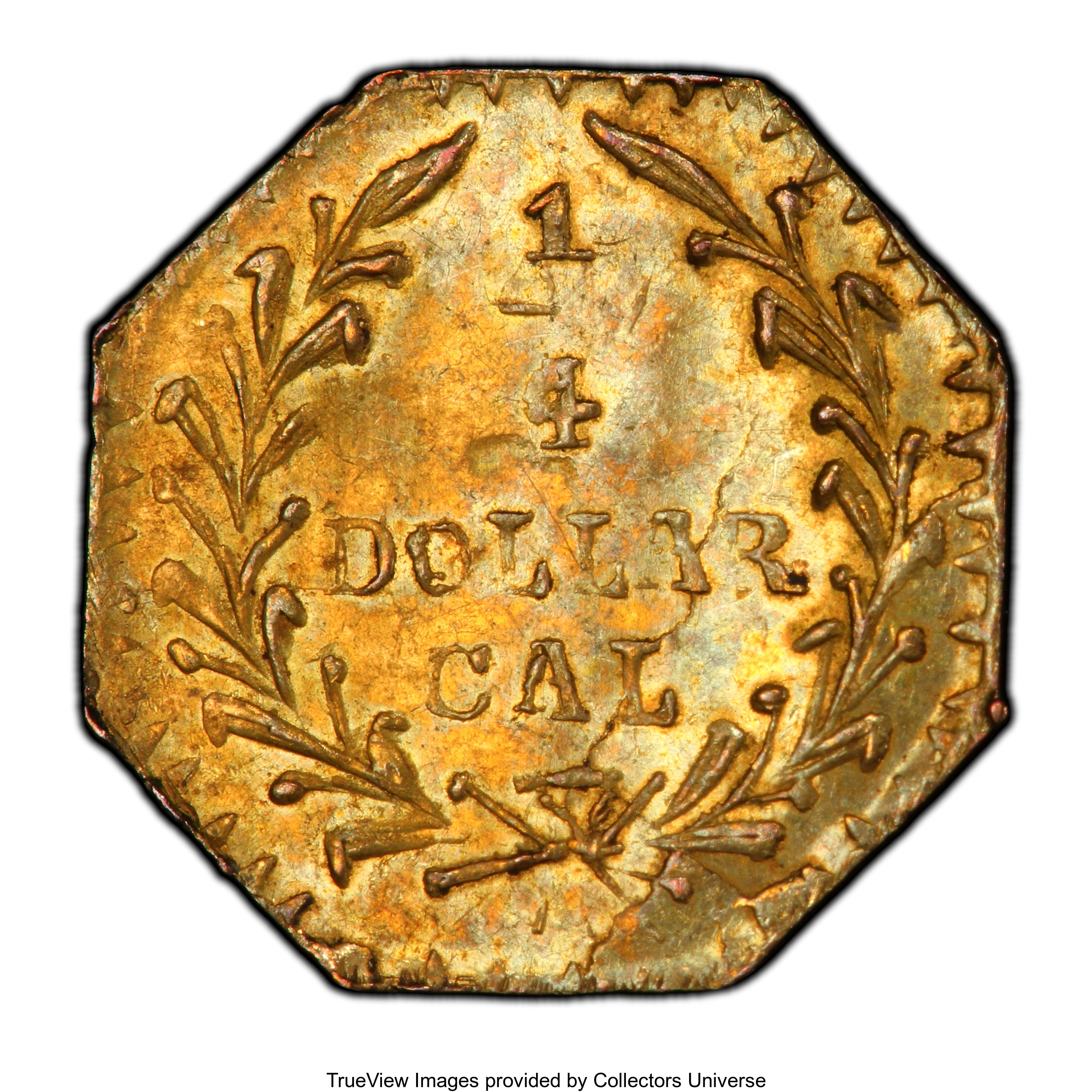 image for: 1880 25C Indian Octagonal 25 Cents, BG-799Y, High R.4, MS61 PCGS. Ex: Di Pierro Collection. PCGS Population: (3/71 and 0/0+...