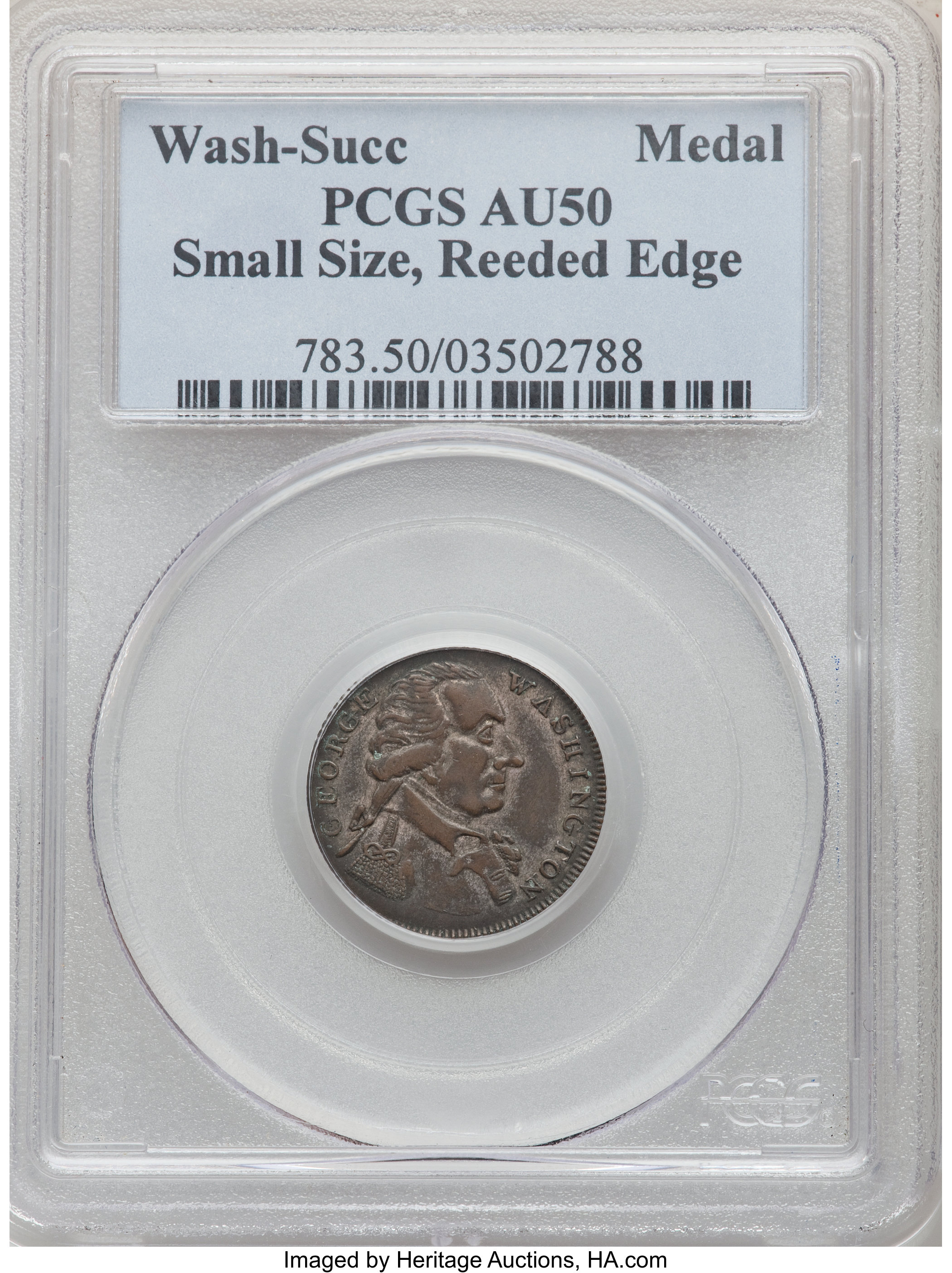 image for: Undated Medal Washington Success Medal, Small Size, Reeded Edge, AU50 PCGS. Baker-267B, DeWitt-GW-1792-3, Musante GW-44. ...