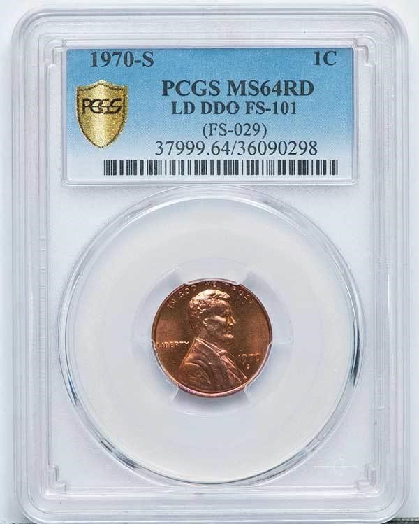 image for: 1C 1970-S LARGE DATE, DOUBLE DIE OBV. PCGS MS64RD