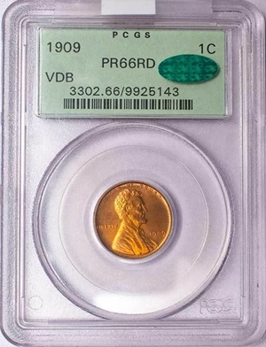 image for: 1C 1909 VDB PR66RD CAC