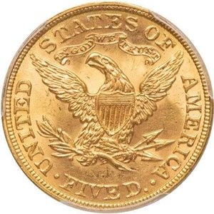 image for: $5 1892 PCGS MS64 CAC