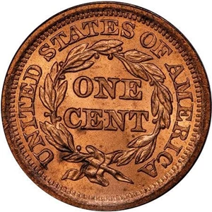 image for: L1C 1852 NEWCOMB-8. PCGS MS65 RD