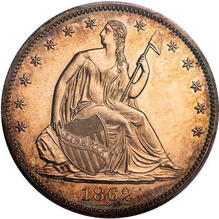 image for: 50C 1862 PCGS PR64+ CAM CAC
