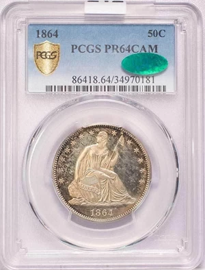 image for: 50C 1864 PCGS PR64 CAM CAC
