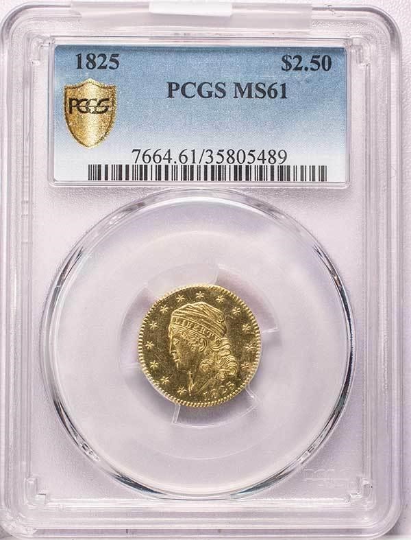 image for: $2.50 1825 PCGS MS61