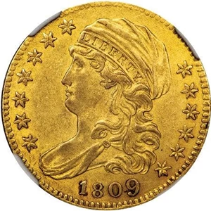 image for: $5 1809/8 BD-1. NGC AU55 CAC
