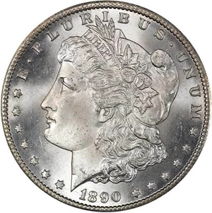 image for: $1 1890-CC PCGS MS66