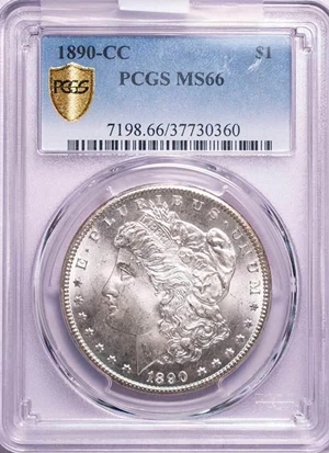 image for: $1 1890-CC PCGS MS66