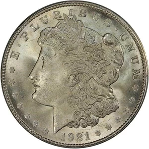 image for: $1 1921-D MORGAN PCGS MS67 CAC