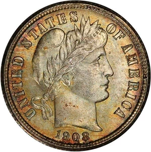 image for: 10C 1908-O PCGS MS67 CAC
