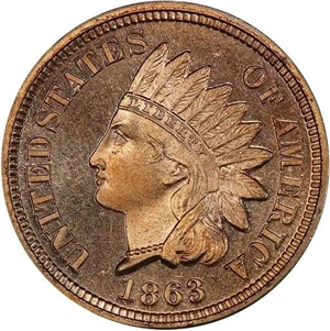 image for: 1C 1863 PCGS PR66+ CAM CAC