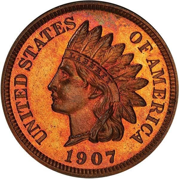 image for: 1C 1907 PCGS PR66+RB CAC