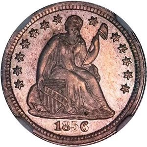 image for: H10C 1856 NGC PR65 CAM CAC