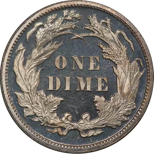 image for: 10C 1891 PCGS PR65+ DCAM CAC