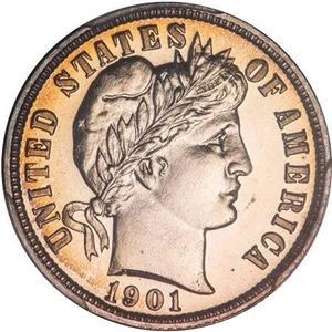 image for: 10C 1901 PCGS PR65 CAC