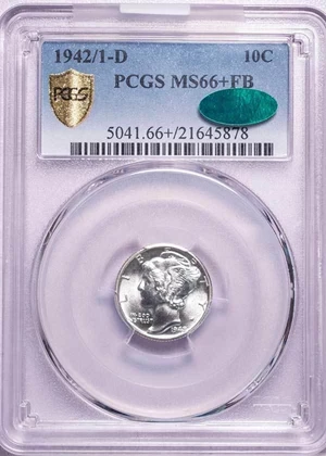 image for: 10C 1942/1-D PCGS MS66+FB CAC