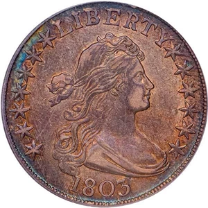 image for: 50C 1803 LARGE 3. PCGS AU50 CAC
