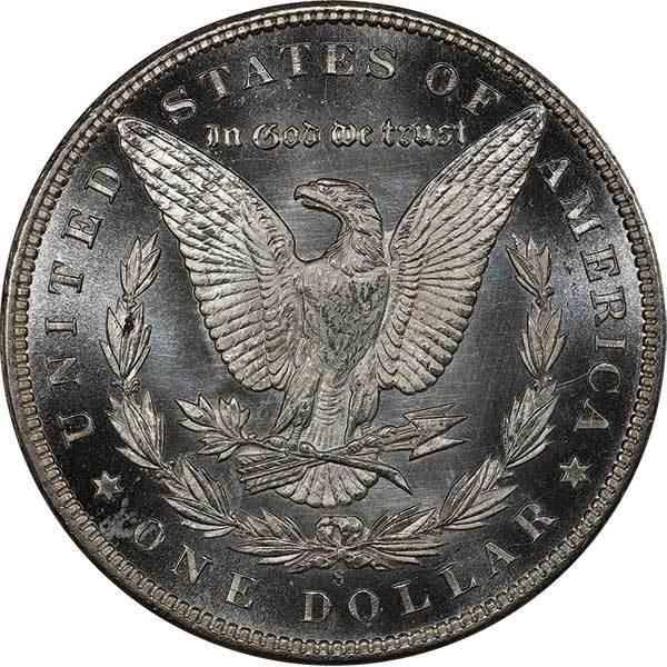 image for: $1 1895-S PCGS MS65+ PL CAC